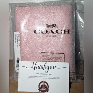 NWT 2026 Coach Powder Pink Passport Holder CW170 SAMEDAY SHIP